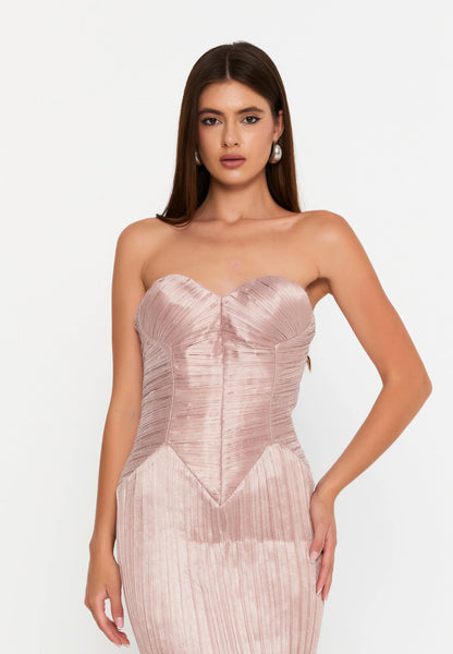 Strapless Maxi Lycra Column Regular Evening Dress Unit Price: €47