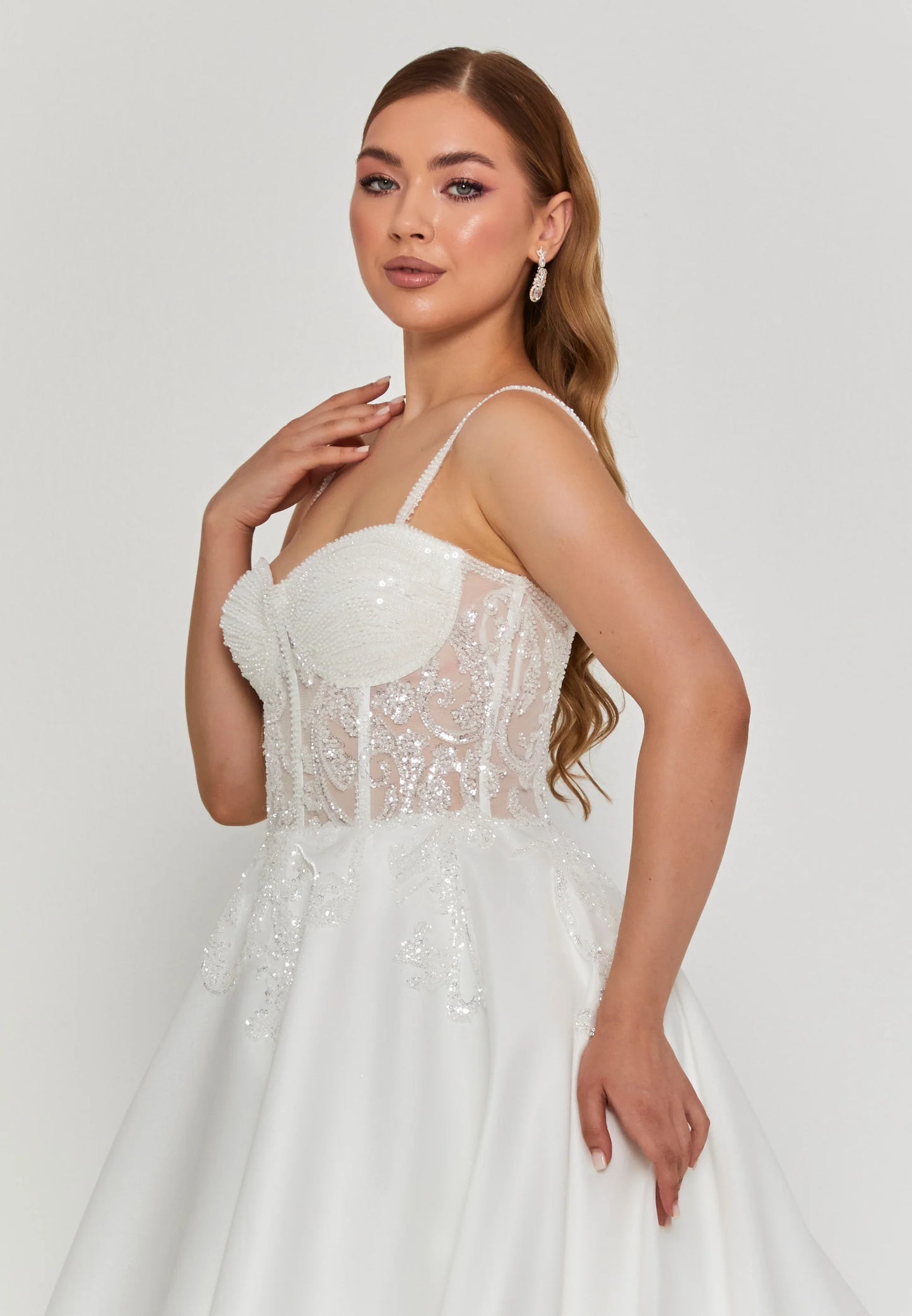 Sleeveless Maxi Polyester Regular Wedding Dress Unit Price: €250