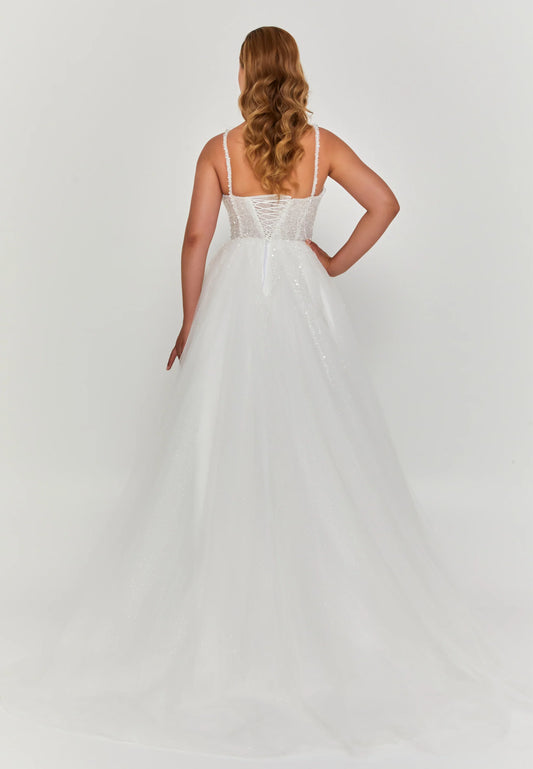 Sleeveless Maxi Tulle Regular Wedding Dress Unit Price: €200