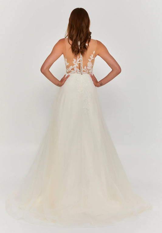 Sleeveless Maxi Tulle Regular Wedding Dress Unit Price: €450