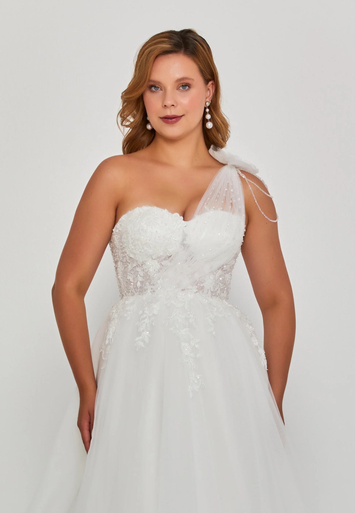 One Shoulder Maxi Tulle Regular Wedding Dress Unit Price: €390