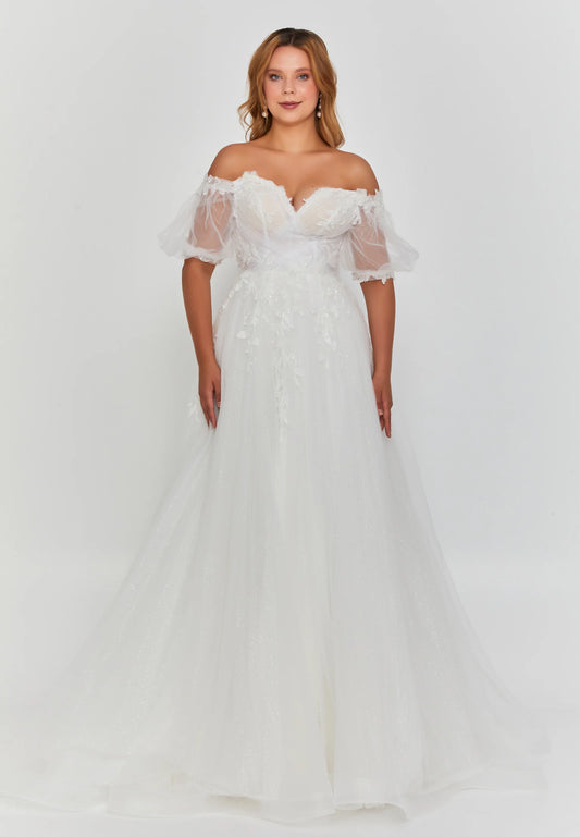 Off Shoulder Maxi Tulle Regular Wedding Dress Unit Price: €450