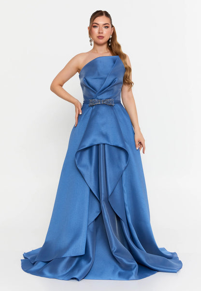 Strapless Maxi Polyester A - Line Regular Prom Dress Unit Price: €143