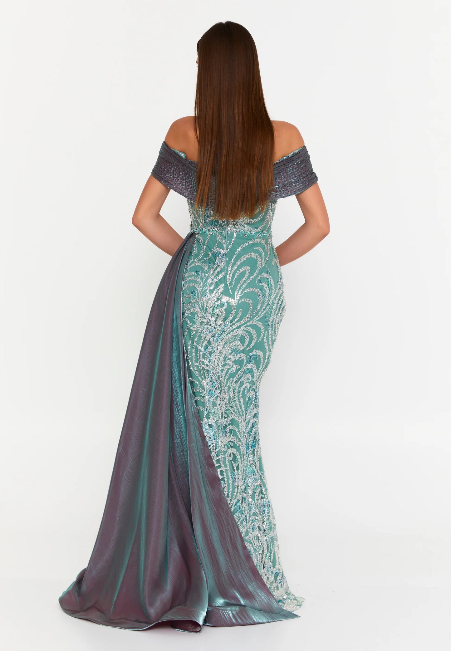 Off Shoulder Maxi Tulle Mermaid Regular Wedding Guest Dress Unit Price: €95