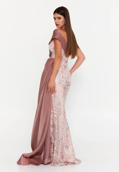 Off Shoulder Maxi Tulle Mermaid Regular Wedding Guest Dress Unit Price: €95