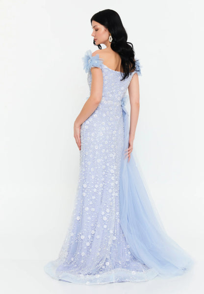 Off Shoulder Maxi Tulle Mermaid Regular Prom Dress Unit Price: €210