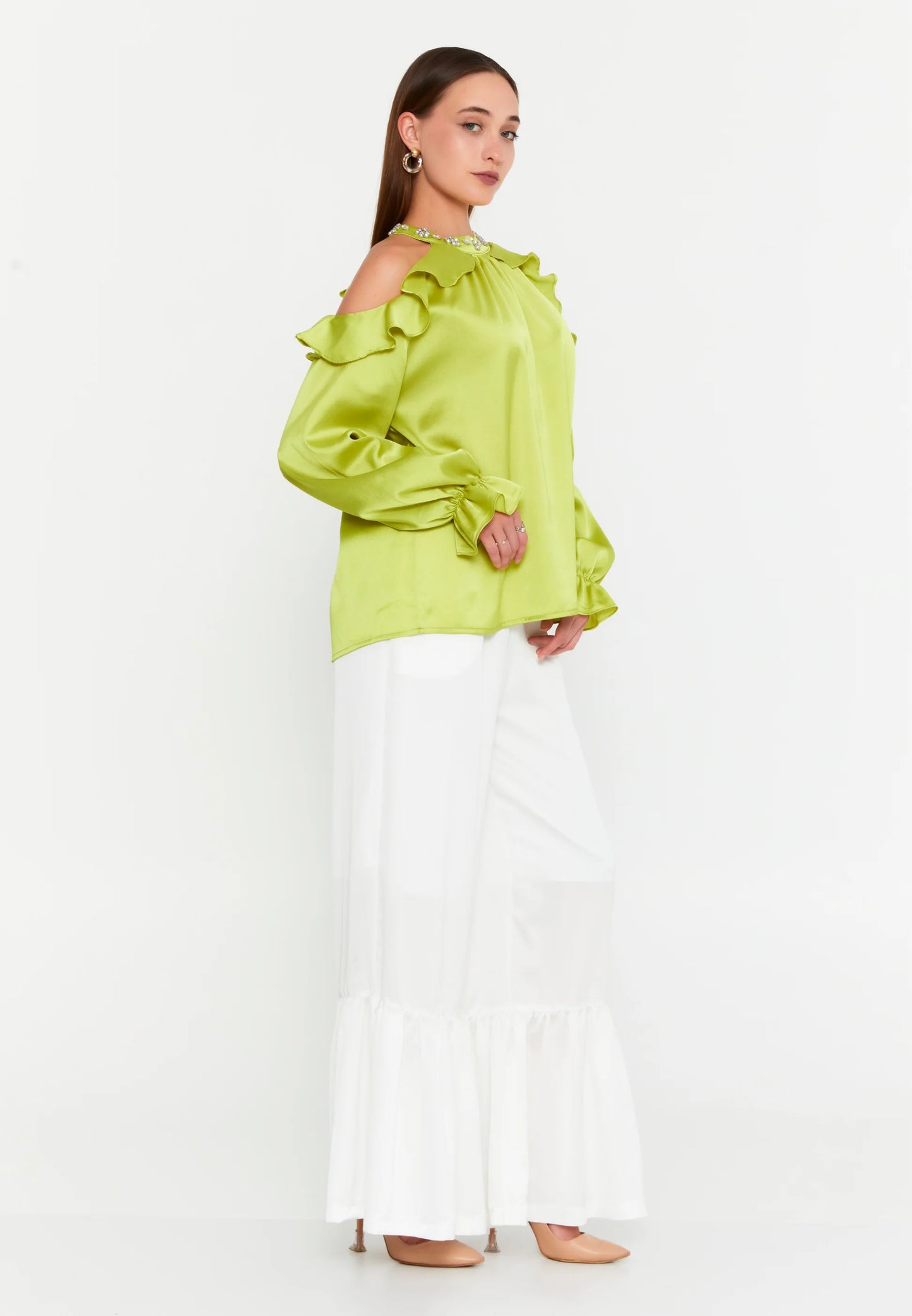 Long Sleeve With Stones Regular Blouse Unit Price: €18