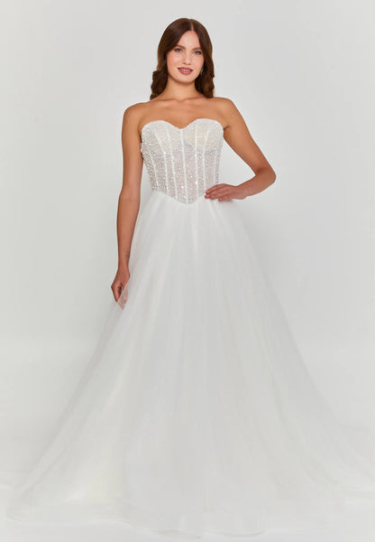 Strapless Maxi Tulle Regular Wedding Dress Unit Price: €390