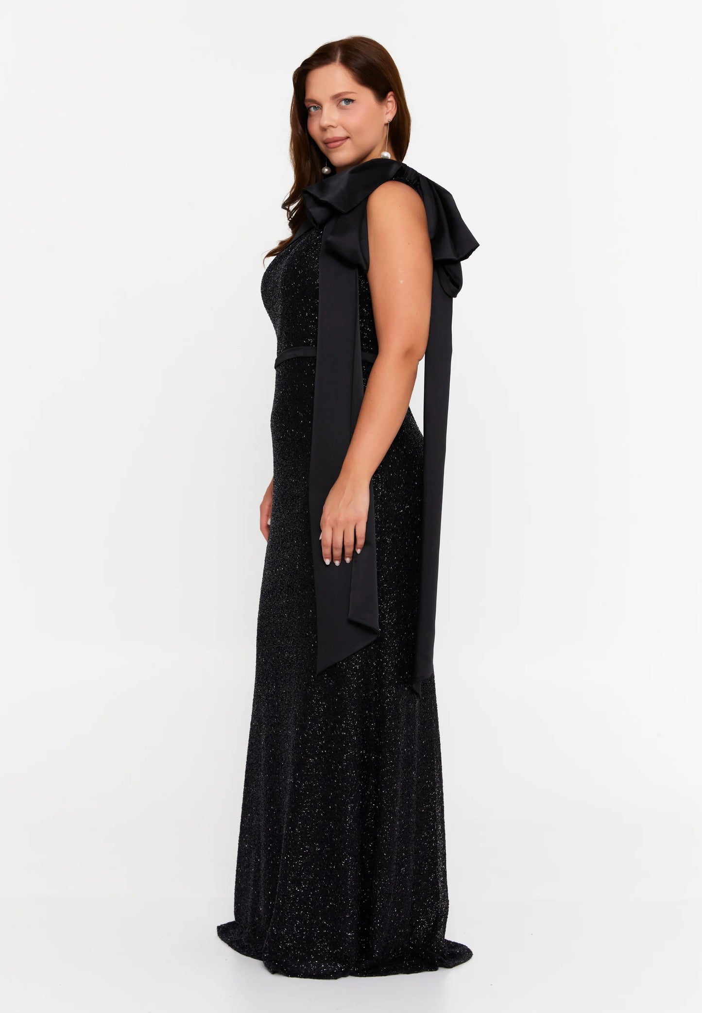 One Shoulder Maxi Lycra Mermaid Plus Size Wedding Guest Dress Unit Price: €75