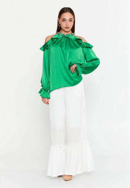 Long Sleeve With Stones Regular Blouse Unit Price: €18