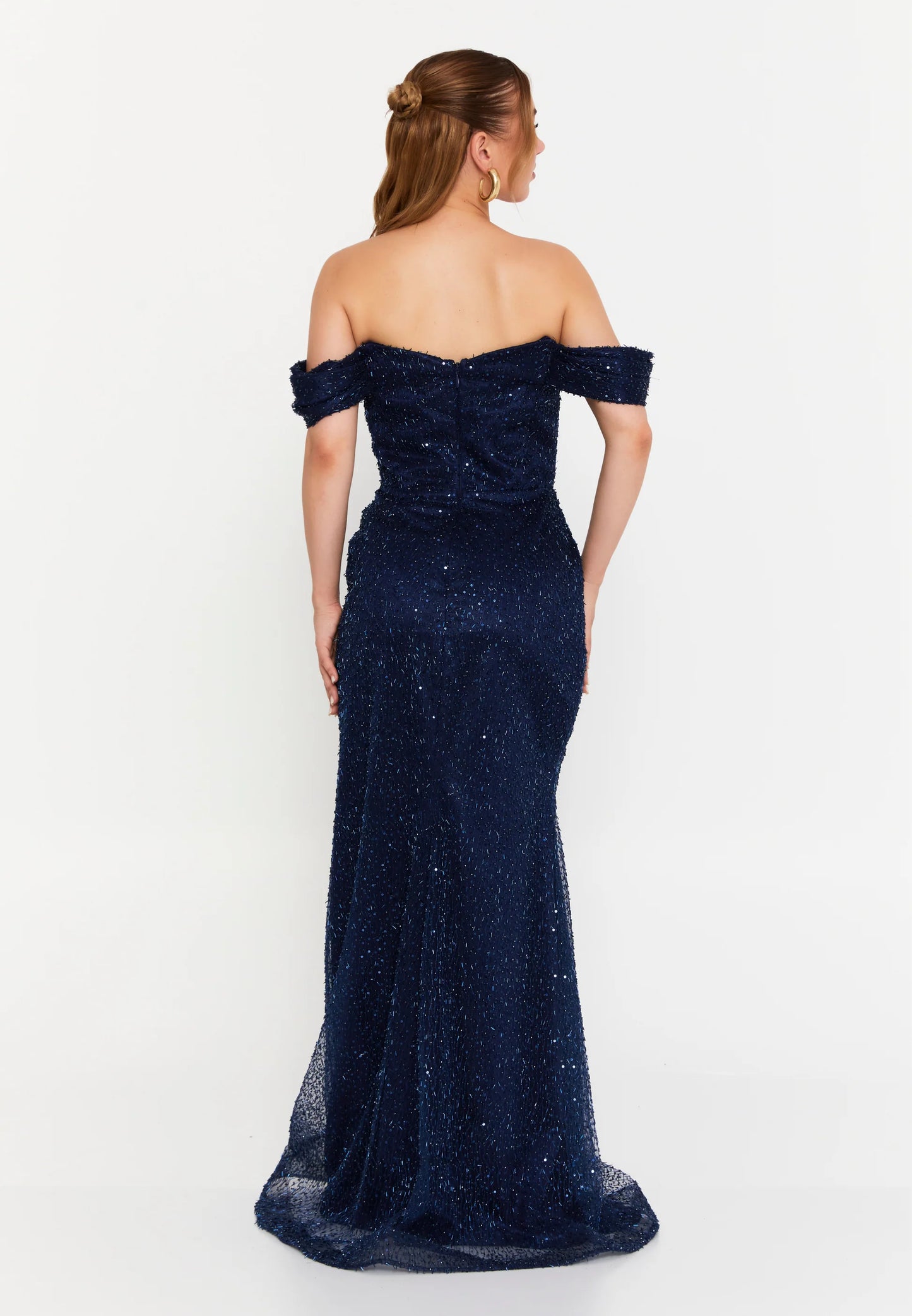 Off Shoulder Maxi Tulle Mermaid Regular Wedding Guest Dress Unit Price: €95