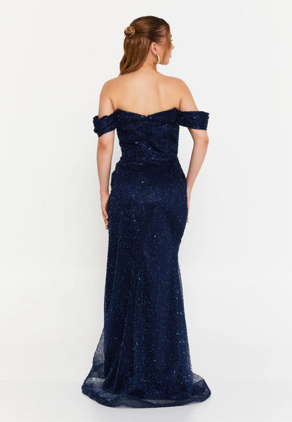 Off Shoulder Maxi Tulle Mermaid Regular Wedding Guest Dress Unit Price: €95