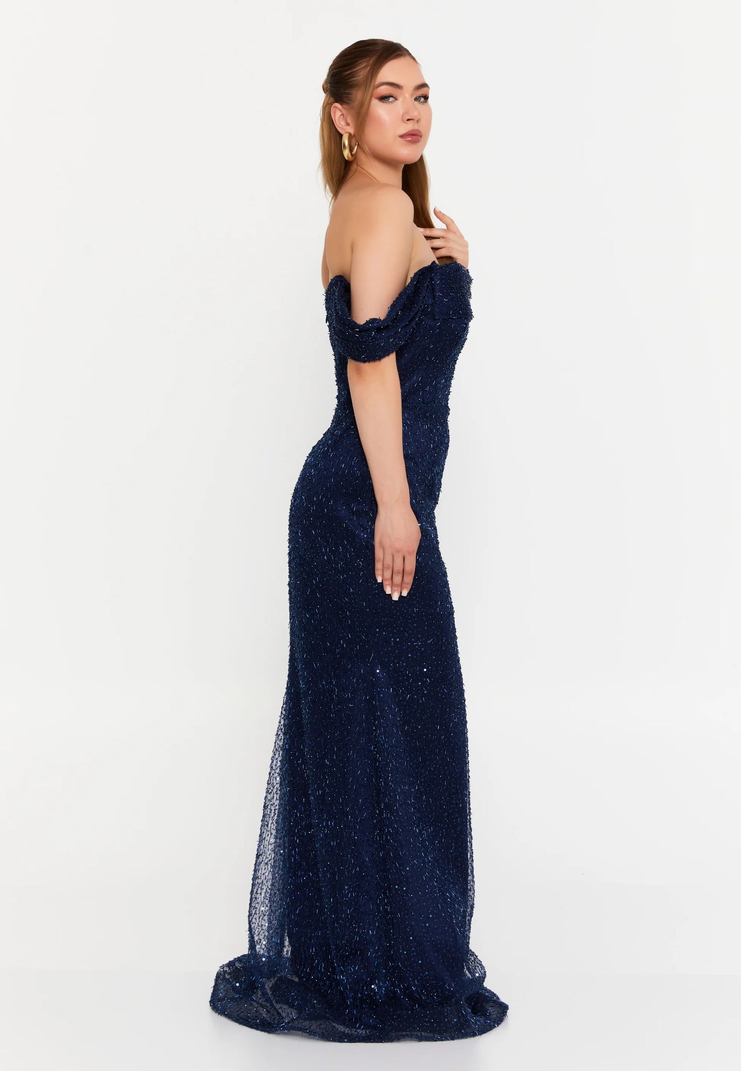 Off Shoulder Maxi Tulle Mermaid Regular Wedding Guest Dress Unit Price: €95