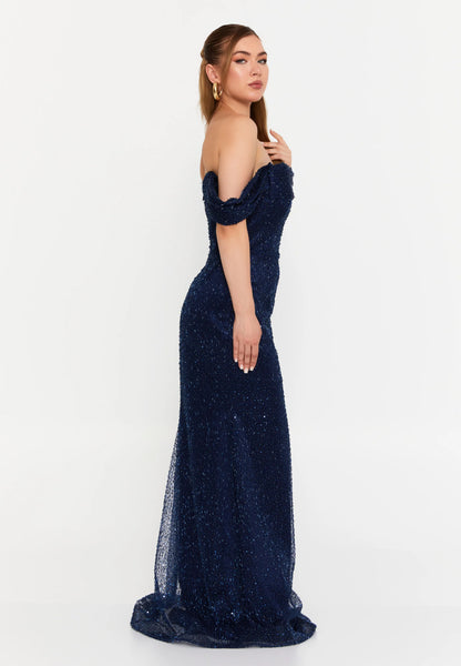 Off Shoulder Maxi Tulle Mermaid Regular Wedding Guest Dress Unit Price: €95