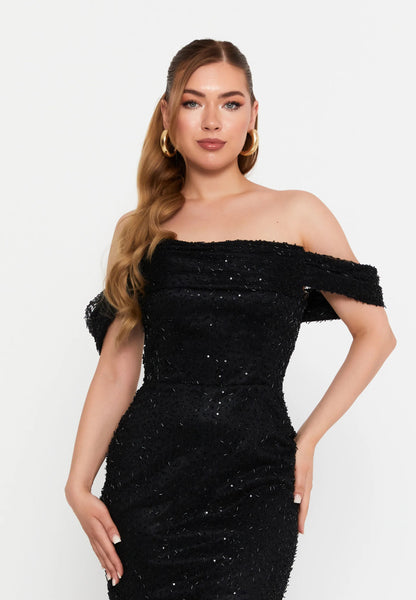 Off Shoulder Maxi Tulle Mermaid Regular Wedding Guest Dress Unit Price: €95