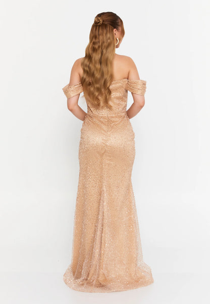 Off Shoulder Maxi Tulle Mermaid Regular Wedding Guest Dress Unit Price: €95