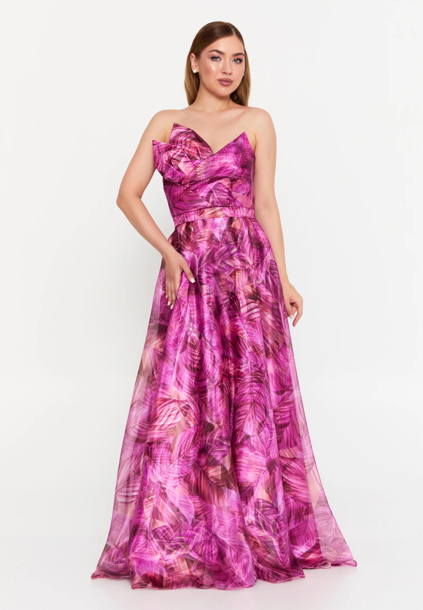 Strapless Maxi Polyester Column Regular Evening Dress Unit Price: €52