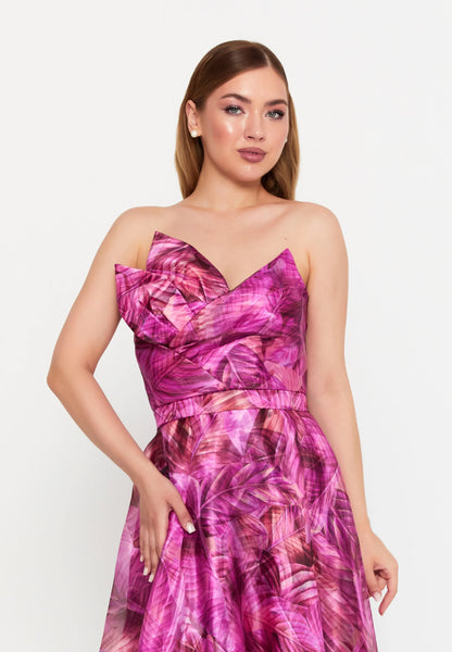 Strapless Maxi Polyester Column Regular Evening Dress Unit Price: €52