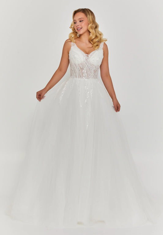 Sleeveless Maxi Tulle Regular Wedding Dress Unit Price: €360