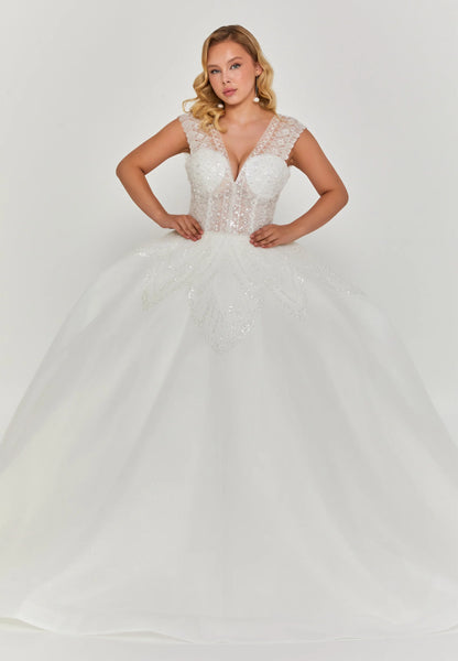 Sleeveless Maxi Tulle Regular Wedding Dress Unit Price: €405