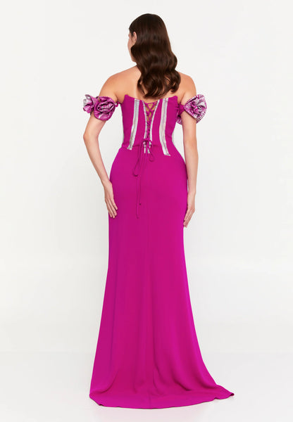 Off Shoulder Maxi Viscose Mermaid Regular Wedding Guest Dress Unit Price: €93