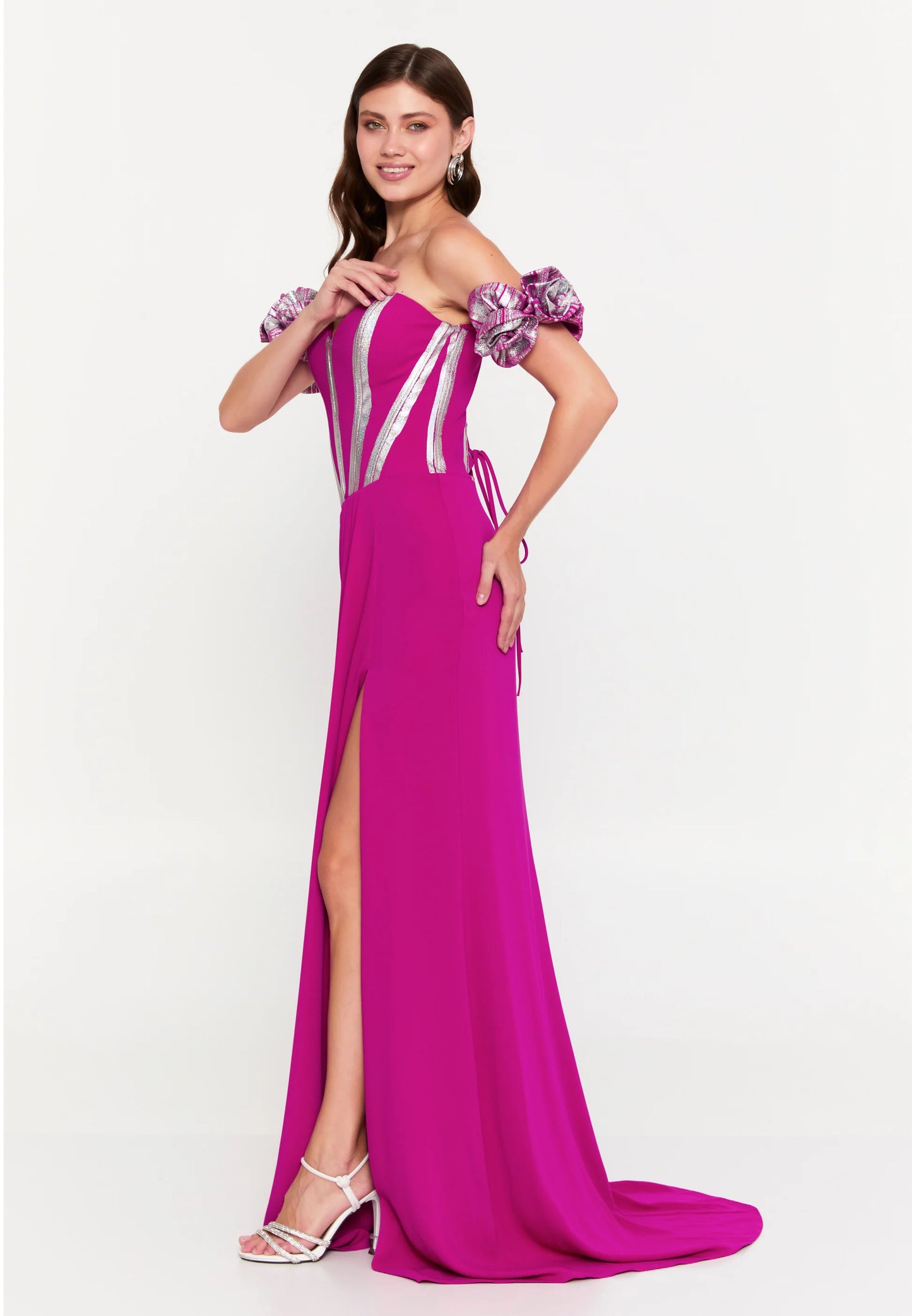 Off Shoulder Maxi Viscose Mermaid Regular Wedding Guest Dress Unit Price: €93