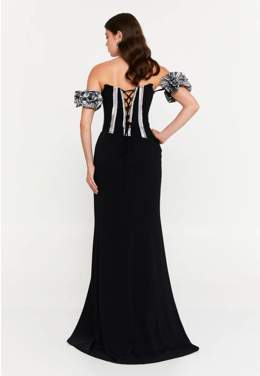 Off Shoulder Maxi Viscose Mermaid Regular Wedding Guest Dress Unit Price: €93