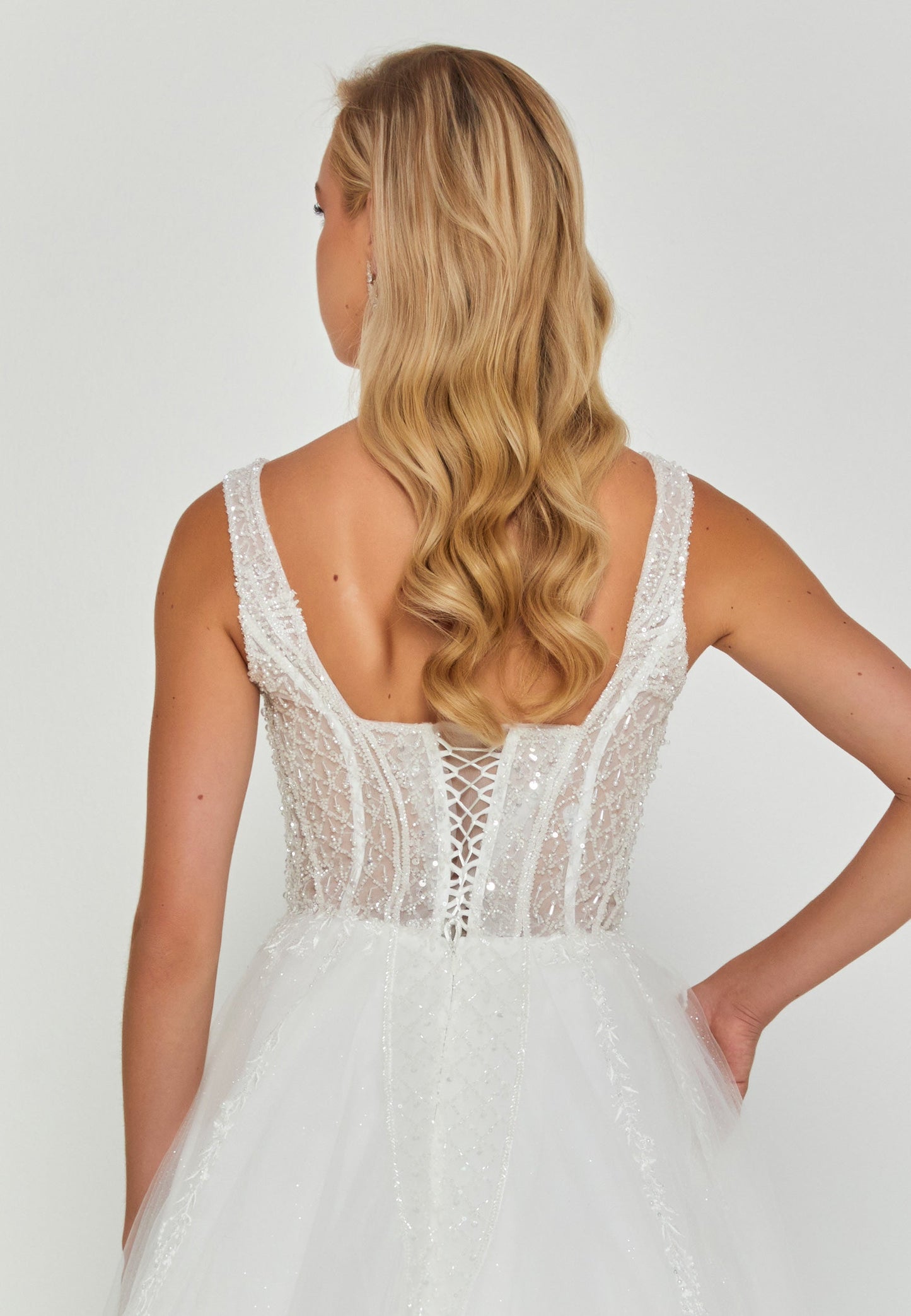 Sleeveless Maxi Tulle Regular Wedding Dress Unit Price: €195