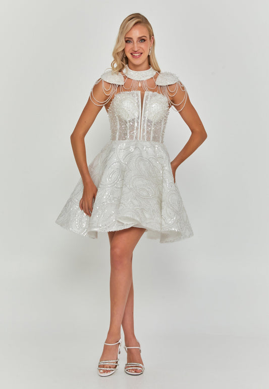Strapless Mini Tulle Regular Wedding Dress Unit Price: €185