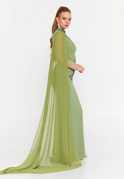 Long Sleeve Maxi Viscose Mermaid Regular Wedding Guest Dress Unit Price: €96