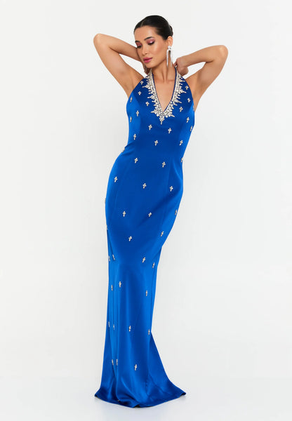 Sleeveless Maxi Polyester Column Regular Wedding Guest Dress Unit Price: €140