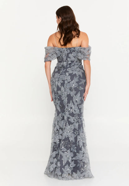 Off Shoulder Maxi Tulle Mermaid Regular Wedding Guest Dress Unit Price: €78