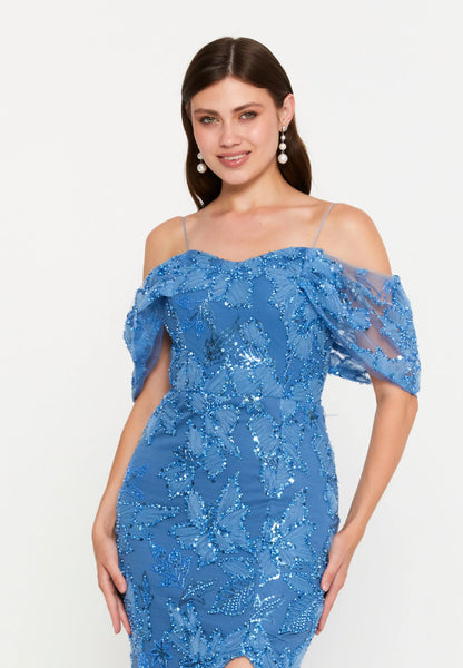 Off Shoulder Maxi Tulle Mermaid Regular Wedding Guest Dress Unit Price: €78