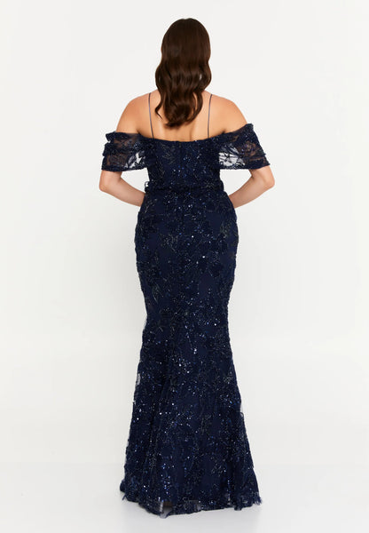 Off Shoulder Maxi Tulle Mermaid Regular Wedding Guest Dress Unit Price: €78