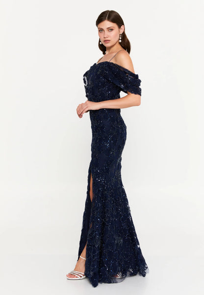 Off Shoulder Maxi Tulle Mermaid Regular Wedding Guest Dress Unit Price: €78