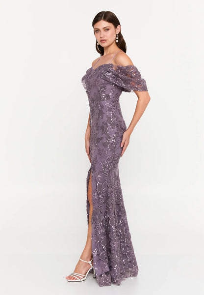 Off Shoulder Maxi Tulle Mermaid Regular Wedding Guest Dress Unit Price: €78