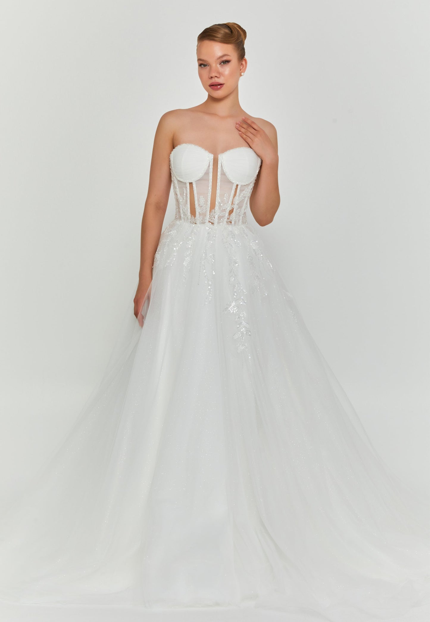 Strapless Maxi Tulle Regular Wedding Dress Unit Price: €200