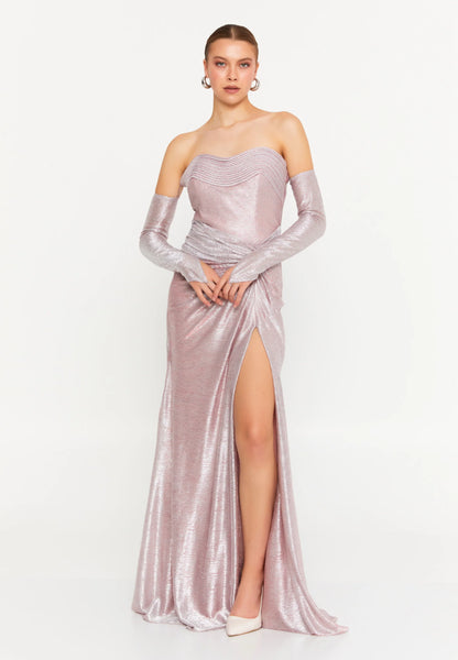 Off Shoulder Maxi Chiffon Mermaid Regular Wedding Guest Dress Unit Price: €125