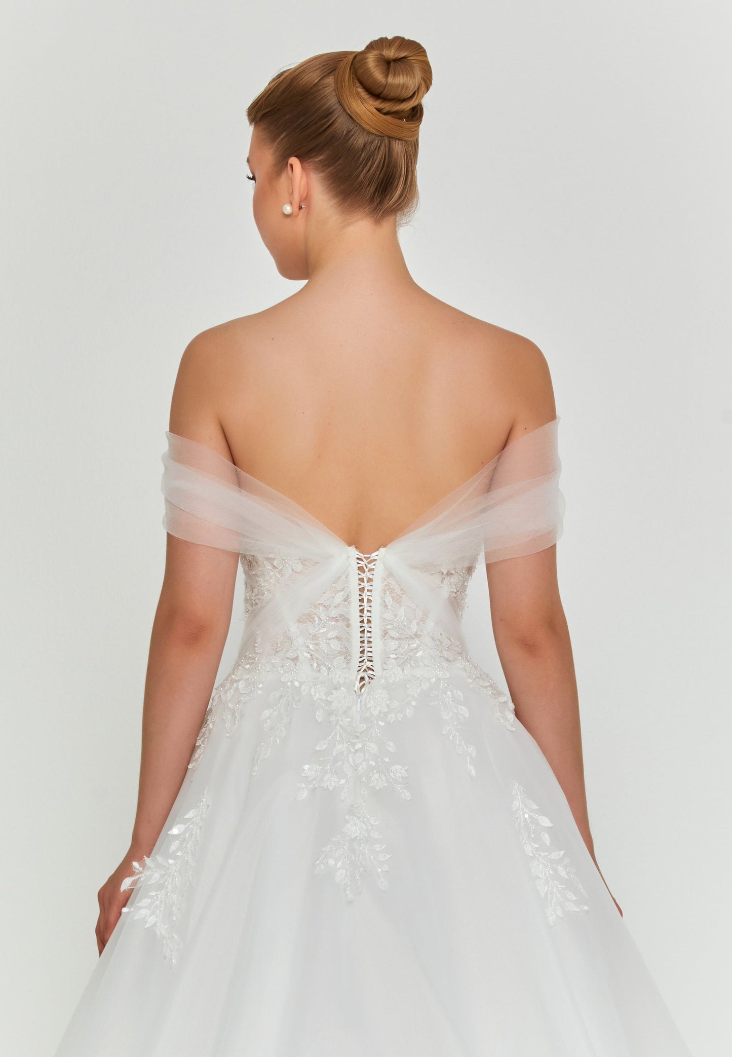 Off Shoulder Maxi Polyester Regular Wedding Dress Unit Price: €210