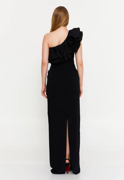 One Shoulder Maxi Viscose Column Regular Wedding Guest Dress Unit Price: €56