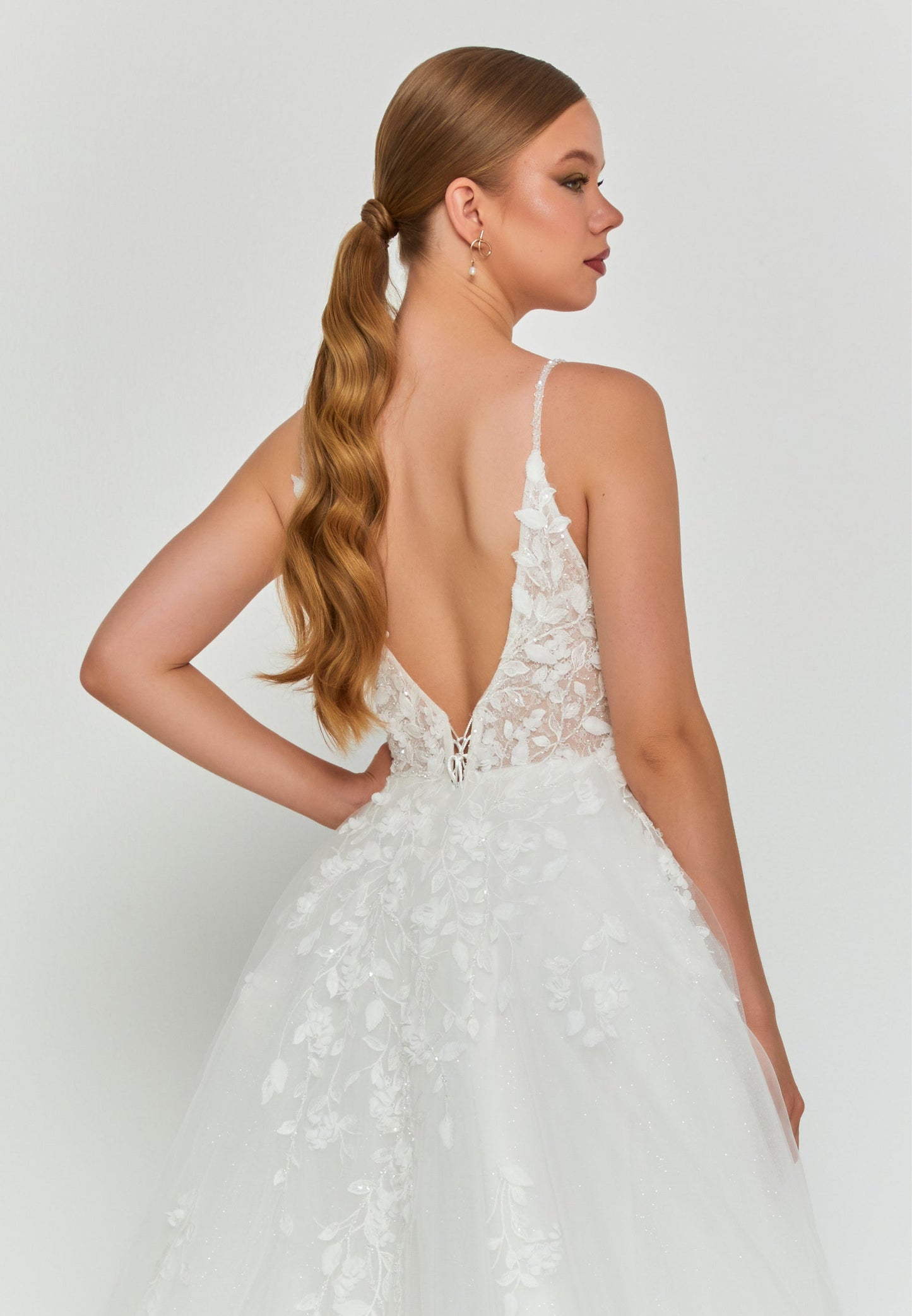 Sleeveless Maxi Tulle Regular Wedding Dress Unit Price: €240