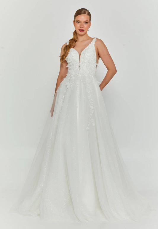 Sleeveless Maxi Tulle Regular Wedding Dress Unit Price: €270