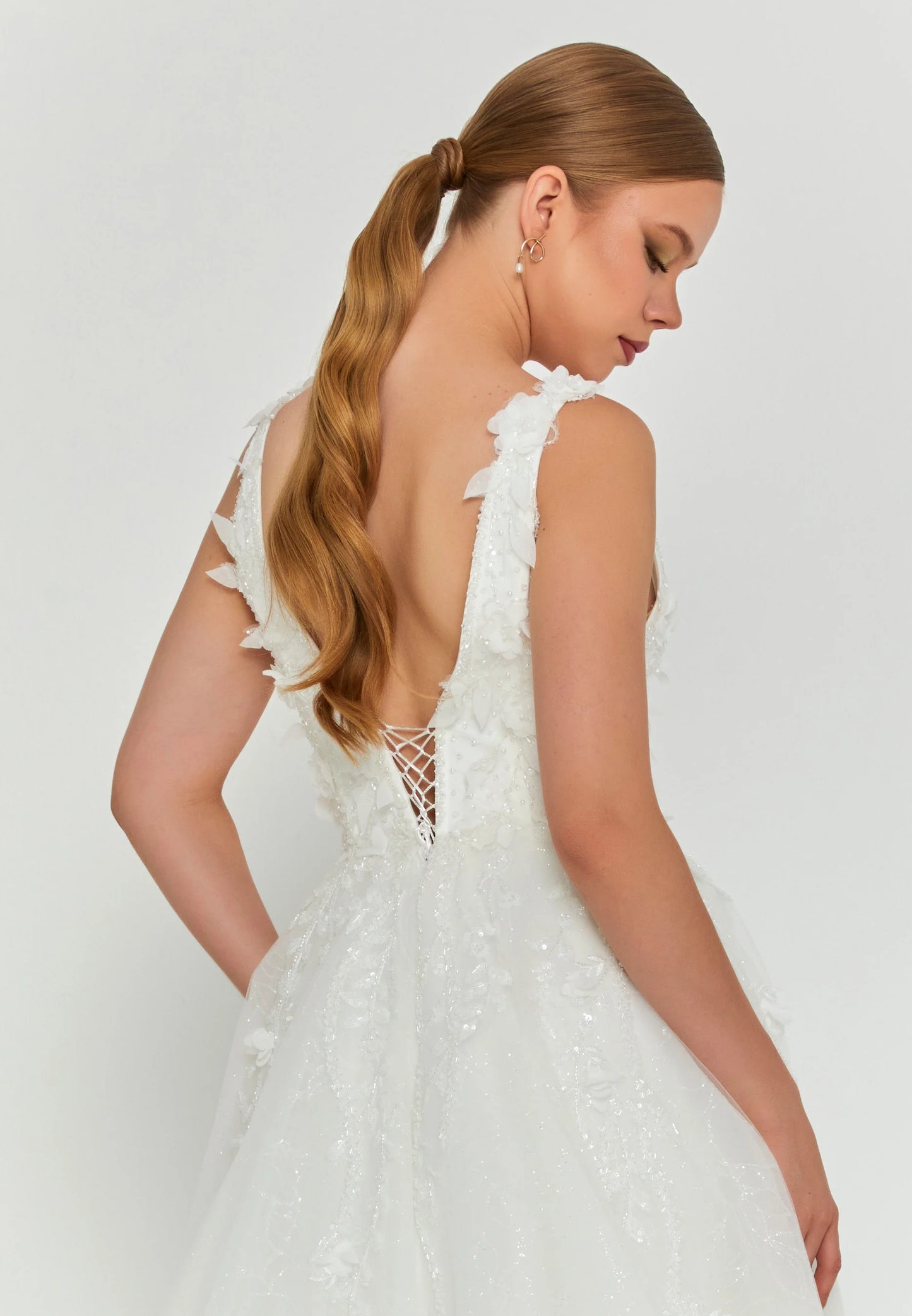 Sleeveless Maxi Tulle Regular Wedding Dress Unit Price: €270