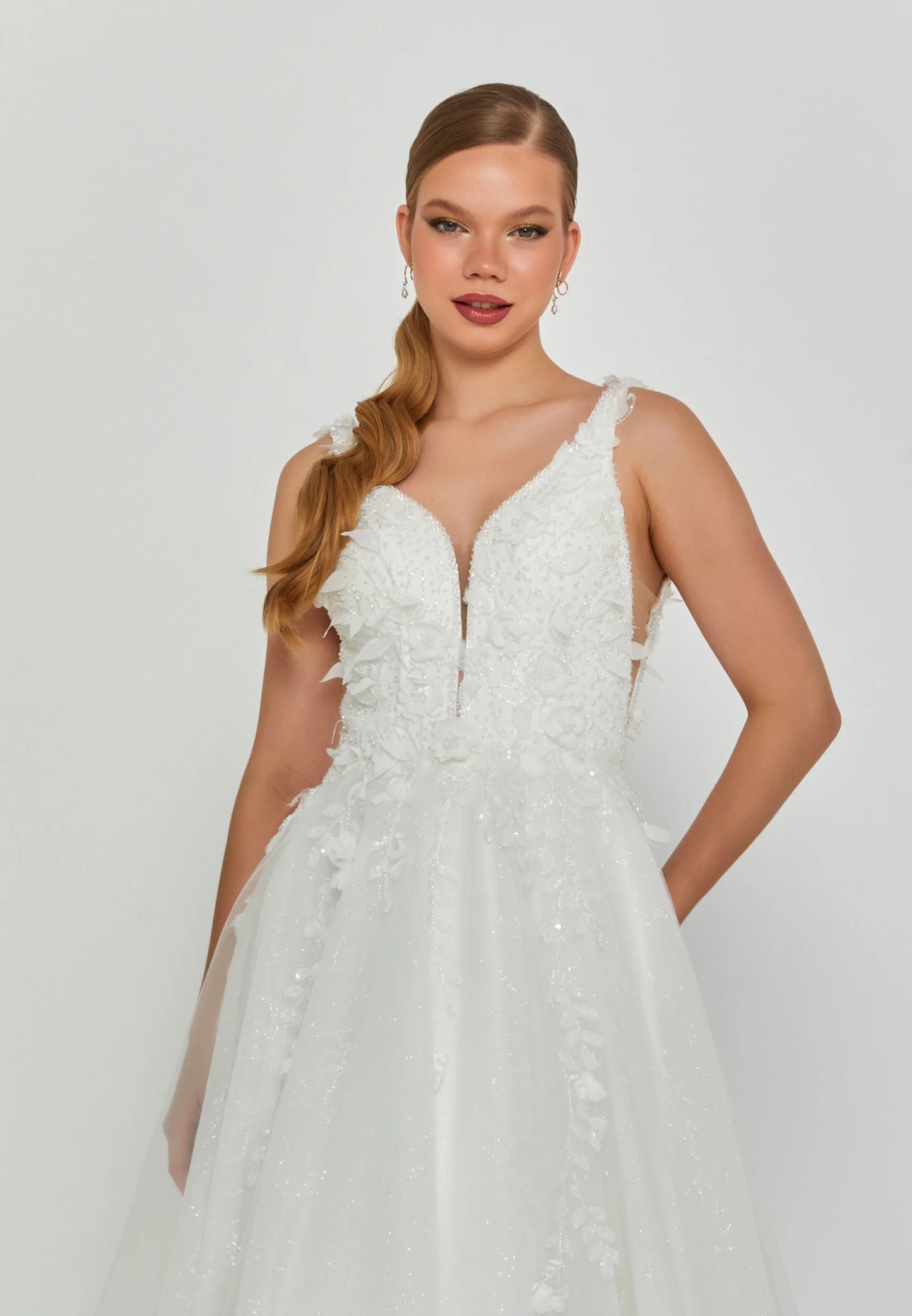 Sleeveless Maxi Tulle Regular Wedding Dress Unit Price: €270