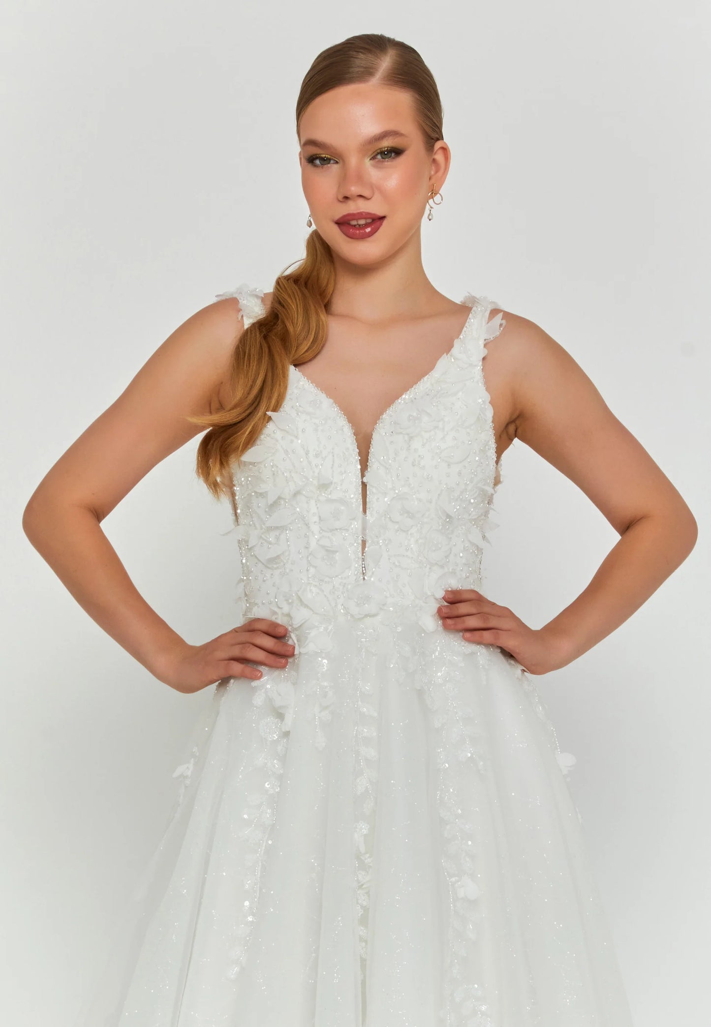 Sleeveless Maxi Tulle Regular Wedding Dress Unit Price: €270