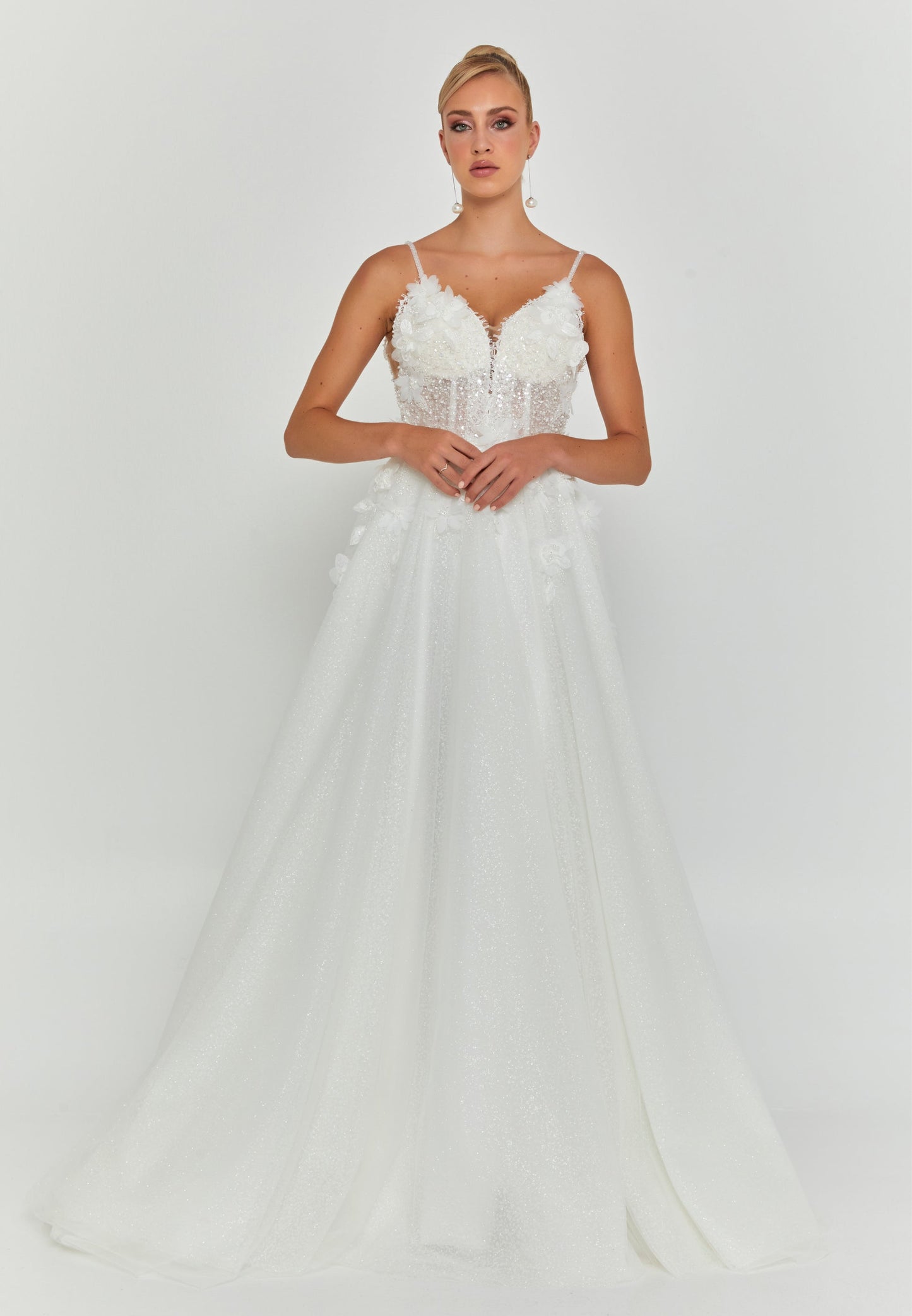 Sleeveless Maxi Tulle Regular Wedding Dress Unit Price: €270