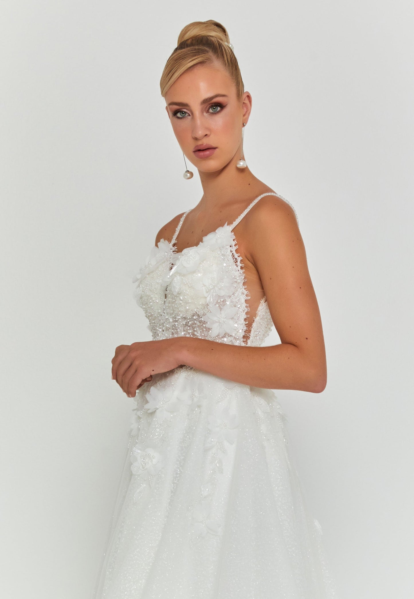 Sleeveless Maxi Tulle Regular Wedding Dress Unit Price: €270