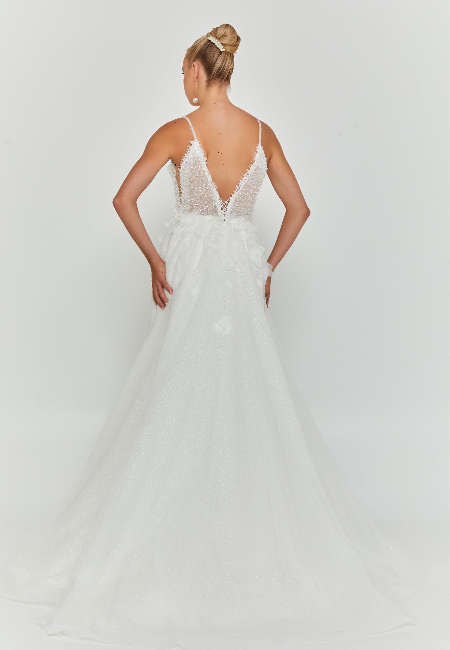 Sleeveless Maxi Tulle Regular Wedding Dress Unit Price: €270
