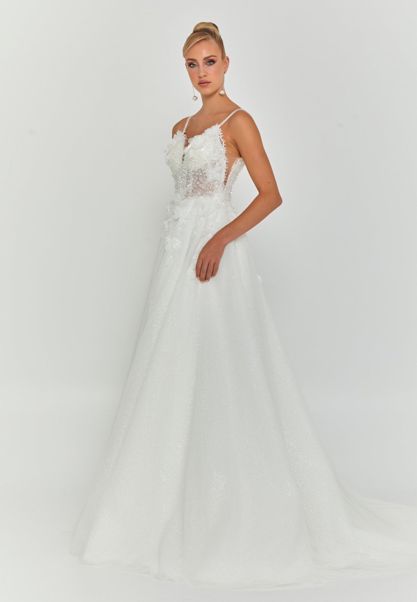 Sleeveless Maxi Tulle Regular Wedding Dress Unit Price: €270