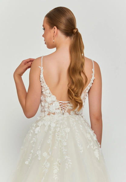 Sleeveless Maxi Tulle Regular Wedding Dress Unit Price: €240